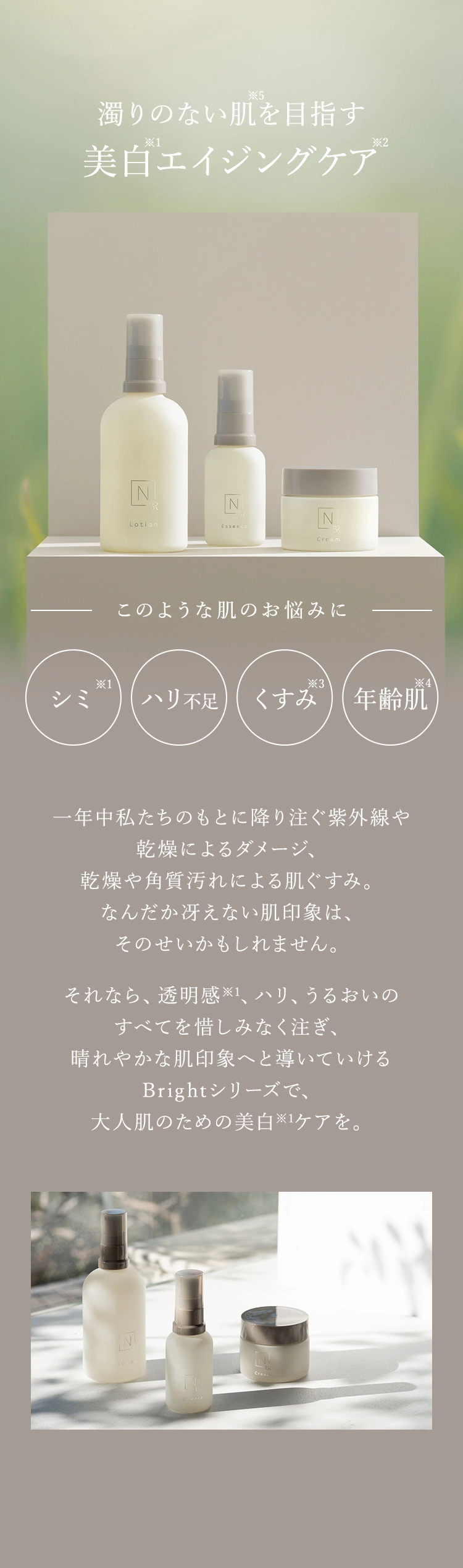 Nオーガニックブライト 5点セット 新品未開封 N organic Bright ローション・クリームセット [医薬部外品